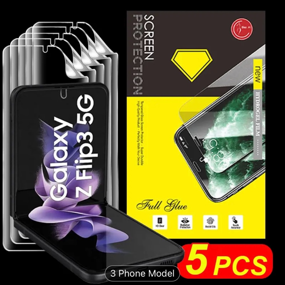 5 pcs galaxy z flip 5 screen protector